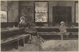 The Noon Recess, julkaistu 1873. tekijältä Winslow Homer