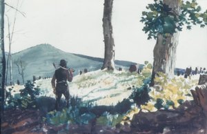 Pioneer, 1900 (wc ja grafiitti paperilla) tekijältä Winslow Homer