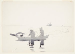 Kaksi hahmoa soutuveneessä tekijältä Winslow Homer