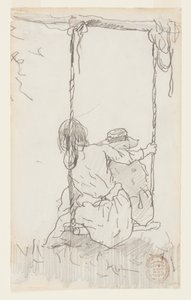 Kaksi tyttöä keinussa tekijältä Winslow Homer