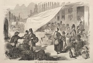 Näkymä South Market Streetillä, Bostonissa, 1857. tekijältä Winslow Homer