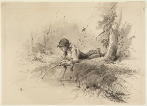 Odottamassa kalan tarttumista koukkuun tekijältä Winslow Homer