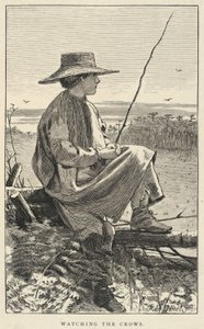 Watching The Crows, alkaen Our Young Folks, kesäkuu 1868 tekijältä Winslow Homer