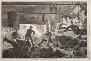 Winter Quarters in Camp - The Inside of a Hut, 1863. tekijältä Winslow Homer
