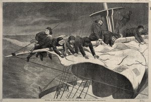 Talvi merellä - Purjehtiminen rannikolla, 1869. tekijältä Winslow Homer
