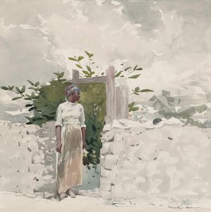 Nainen seisoo portilla, Bahama tekijältä Winslow Homer