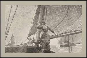 Purjehdustyttö, 1880 tekijältä Winslow Homer