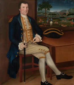 Kapteeni Samuel Chandler, noin 1780 (öljy kankaalle). tekijältä Winthrop Chandler