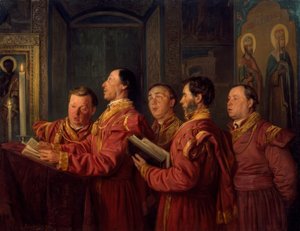 Chorsänger in der Kirche