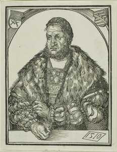 Saksin vaaliruhtinas Frederick III, teoksesta Ihmisen onnen älyllinen peili tekijältä Wolf Traut