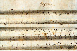 Itävaltalaisen säveltäjän Wolfgang Amadeus Mozartin (1756-1791) Requiem, K. 626 nimikirjoitus