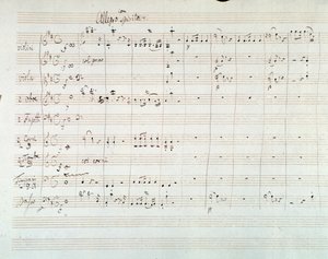 Sivu Sinfonia NO. 8 D-duuri, kirjoittanut Mozart (1768) tekijältä Wolfgang Amadeus Mozart