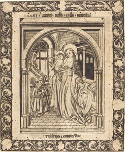 Madonna ja lapsi apotti Ludwig von Churchwaldenin kanssa tekijältä Wolfgang The Goldsmith after Master E.S.