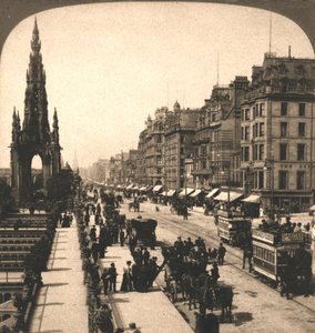 Princes Street, Edinburgh, 1896. tekijältä Works and Sun Sculpture Studios