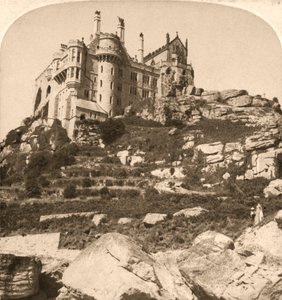 St. Michaels Mount, benediktiiniläisluostari, Penzance, Cornwall, 1900. tekijältä Works and Sun Sculpture Studios