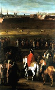 Ludvig XIV:n suuret taistelut: Cambrain linnoituksen pienentäminen, 1677. tekijältä Workshop of Adam Frans van der Meulen