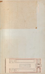 Sivu leikekirjasta, joka sisältää piirustuksia ja useita arkkitehtuurivedoksia, Int..., ca. 1800-1850. Tekijät: Charles Percierin työpaja, Pierre François Léonard Fontainen työpaja.