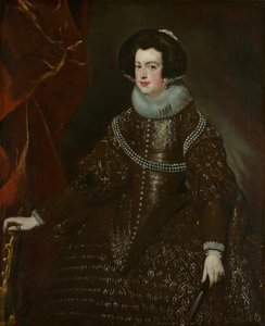 Isabella of Bourbon, espanjalaisen Philip IV:n vaimo, n. 1632. tekijältä Workshop of Diego Velazquez