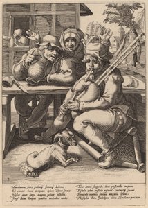 Säkkipilli on täytettävä tekijältä Workshop of Hendrick Goltzius, after Karel van Mander I