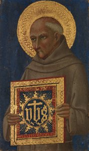 Saint Bernardino, n. 1460-70. tekijältä Workshop of Sano di Pietro