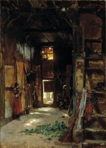 Westfalenin mökin sisätilat tekijältä Worthington Whittredge