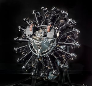 Wright Whirlwind R-790-A J-5 Radial 9 -moottori, 1920-luku. tekijältä Wright Aeronautical