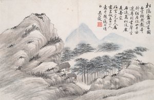 Lukeminen eristäytyneessä Pine Studiossa (Song yin an) tekijältä Wu Dacheng