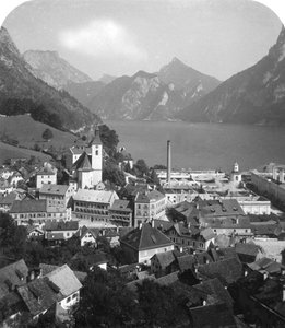 Ebensee ja Traun-järvi, Salzkammergut, Itävalta, 1900-luku.
