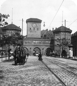 Isartor Isar Gate, München, Saksa, 1900-luku.