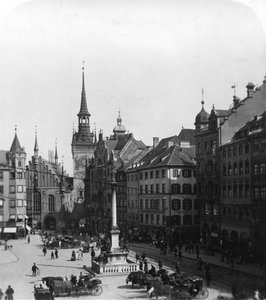 Marienplatz, München, Saksa, c1900