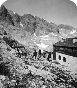 Simony Hut, Salzkammergut, Itävalta, 1900-luku. tekijältä Wurthle and Sons