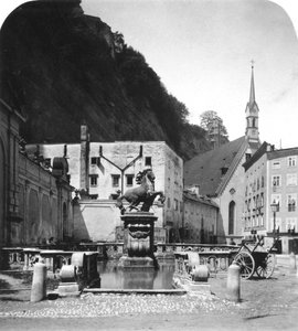 Pferdeschwemme-hevoskaivo, Salzburg, Itävalta, 1900-luku.