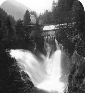Vesiputous Badgasteinissa, Itävallassa, 1900-luku.