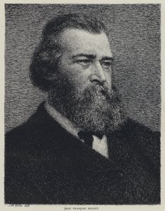Jean Francois Millet, ranskalainen taidemaalari (litho)