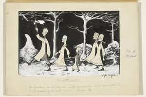 Henk, Anne, Hans, Noor ja Elly marssivat lumen läpi tekijältä Wybo Meijer (signed by artist)