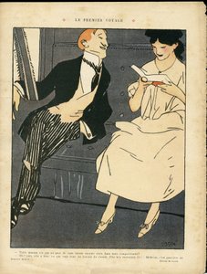 Kuva Xavier Gosesta (1876-1915) Le Liressä, 27.08.10 - Ensimmäinen matka - Juna, Miesten muoti, Adultere
