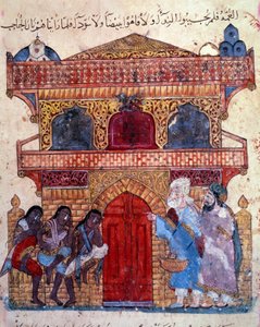 porvarillinen al-Harith (Al Harith), Hammamin poika ja vaeltava navigaattori Abu-Zayd (Abu Zayd) (tai Al-Hariri tai Al Hariri) (1054-1122) Lumissa tekijältä Yahya ibn Mahmud Al Wasiti
