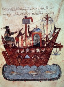 porvarillinen al-Harith (Al Harith), Hammamin poika, ja vaeltava navigaattori Abu-Zayd (Abu Zayd) pienoisveneellä Abu Mohammed al-Kasim ibn Ali Haririn (tai Al-Hairin) "Maqamatista" (Seanssit) Hariri tai Al Hariri) (1054-1122), valaistunut Yahya Mahmud a tekijältä Yahya ibn Mahmud Al Wasiti