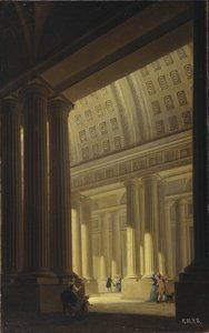 Temppelin sisäinen näkymä. Doorinen eteinen, 1781 tekijältä Yakov Gerasimovich Farafontyev