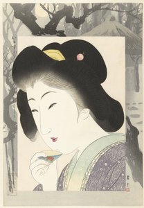 Puutarha paviljonki Hanarezashiki (otsikko esineessä) Contemporary Beauties (sarjan nimi) Imasugata (otsikko esineessä) tekijältä Yamamoto Shoun