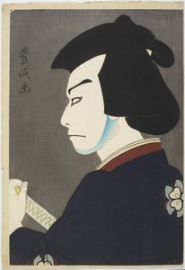 Näyttelijä Nakamura Kichiemon I Hoshikage Doemonina, 1921 (värillinen puupalikkaprintti)