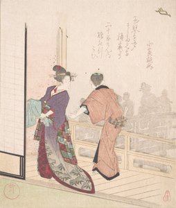 Kohtaus Teahousen verannalla, 1700-1800-luku.