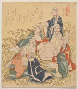 Eight Drunken Immortals (Inch? hassen), sarjasta Ten Famous Numbers (Meis? j?ban) tekijältä Yashima Gakutei
