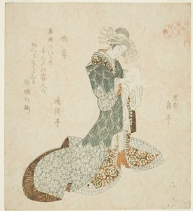 Liu Haichan (Gamma), sarjasta "The Life of the Taoist Immortals parodied by Courtesans - Seven of Seven" tekijältä Yashima Gakutei