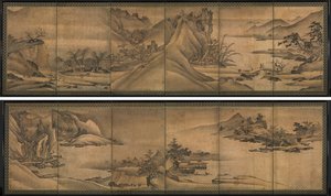 Neljän vuodenajan maisema tekijältä Yi Sumun (Korean, b. c. 1404)