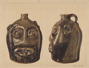 Groteski kannu, n. 1936. tekijältä Yolande Delasser
