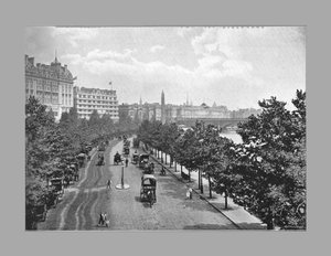 Thames Embankment, Charing Crossin asemalta Lontoosta, c1900