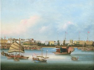 Hongit kantonissa, n. 1855 (öljy) tekijältä You Qua