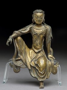 Bodhisattva Avalokitesvara, Yuan-dynastia (kullattu pronssi) (katso myös 119004) tekijältä Yuan Dynasty Chinese School