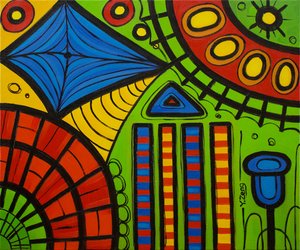 Leikkikentän vihreä, 2022 (öljy kankaalle) tekijältä Yue Zeng